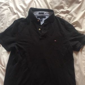 Black Tommy Hilfiger polo shirt
